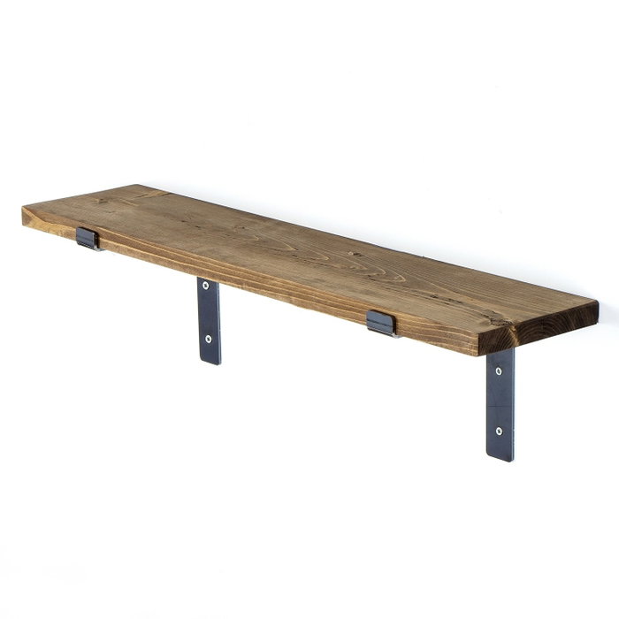 Hanah Home Lam002 Estantería Decorativa de Pared en Madera y Metal Negro y Nogal Hanah Home Lam002 Estantería Decorativa de Pared en Madera y Metal Negro y Nogal